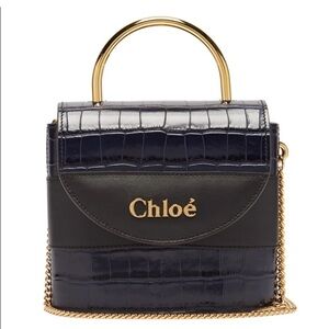 NWT Chloe small aby lock navy blue and black